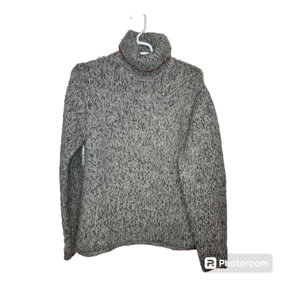 Banana Republic Wool Turtleneck Sweater Small Gray Vintage - Picture 1 of 13